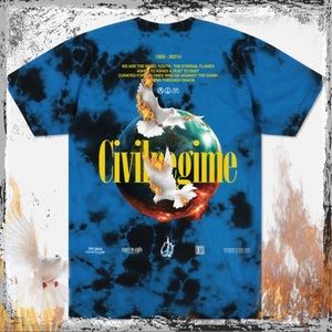 Civil Regime Life is Madness Tee- Black Ice Wash